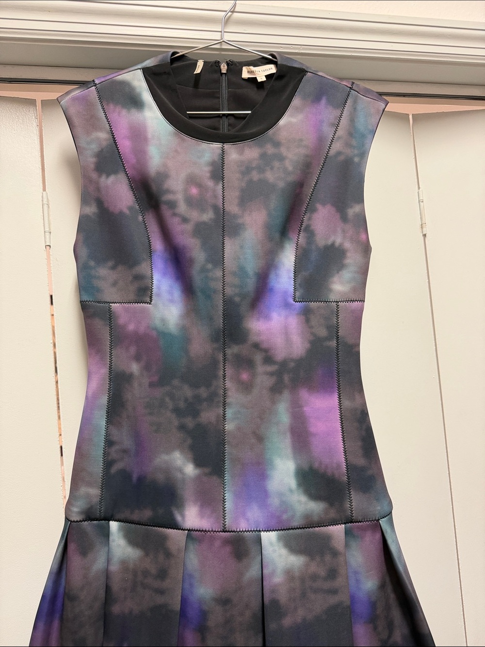 💜Rebecca Taylor Black Dress with Subtle Collar - Picture 3 of 5
